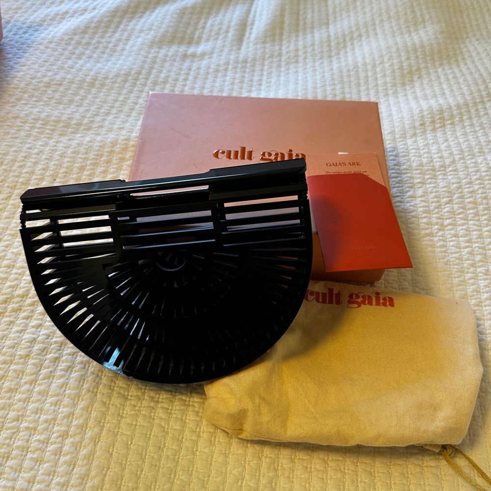 Cult Gaia Small Black Acrylic Ark Bag